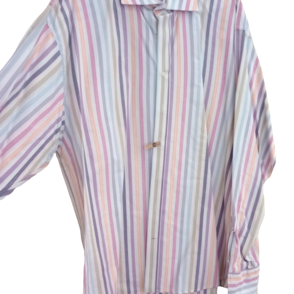 LANZINO MEN'S BUTTON DOWN SHIRT BIG & TALL 3XL